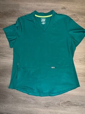 Landau Forward Scrub Set Women’s XL Green Top & Jogger Pants Stretch Uniform